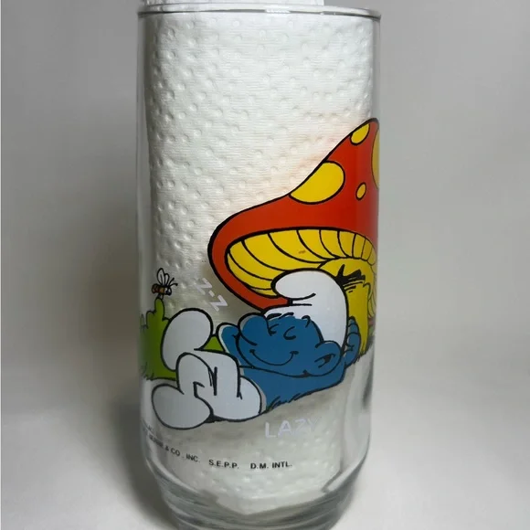 Vintage Smurf Glasses from 1982-1983, lot of 13 - Picture 9 of 16